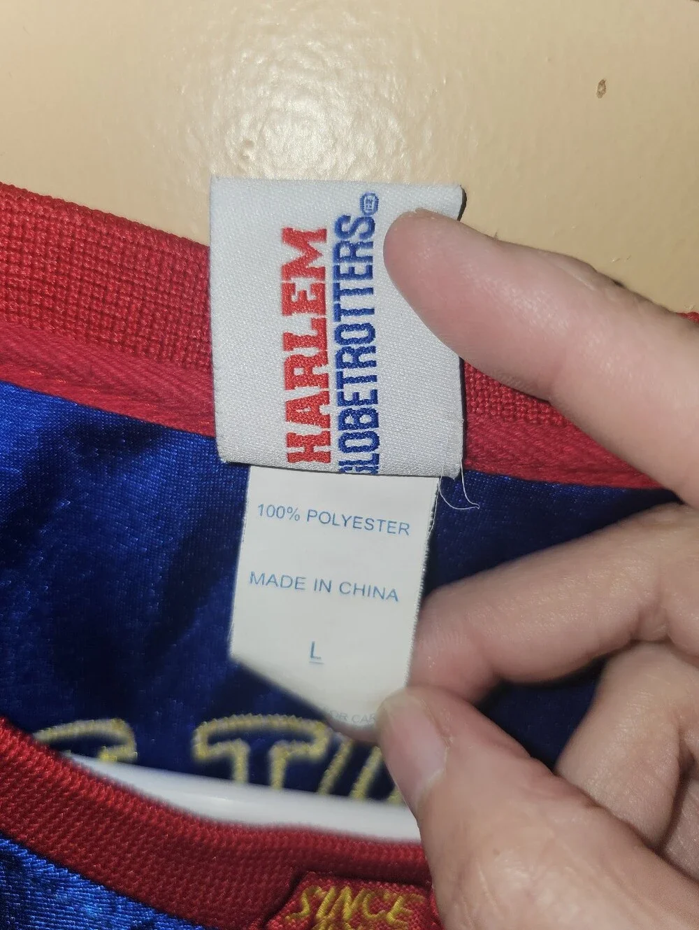 Vintage Large Harlem Globetrotters Flight Time #4 Basketball Jersey Sz L